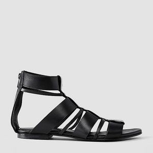 ALLSAINTS Black Leather Phoenix Gladiator Sandal | US 9.5 | UK 7 | EU 40